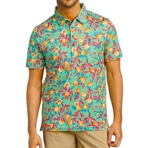 William Murray Golf That’s A Peach Hon! Limon Multicolored S/S Polo L NEW SEALED